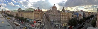Wenceslas Square, Prague - panorama view