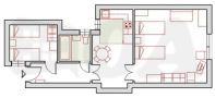 Style apartment in Budapest Floor plan