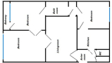 Accommodation in Budapest center Floor plan