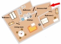 Apartment center Cesky Krumlov Floor plan