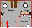 Attic studio Andel Prague 5 Floor plan