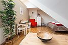 Short term apartment rental Prague Living room