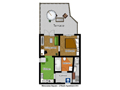 Apartment short term stay Prague Floor plan