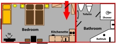 Studio near Prague Castle Floor plan