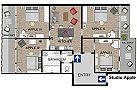 Apple room Prague center Floor plan