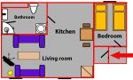 Cheap accommodation in Prague Floor plan