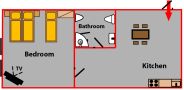 Studio Prague 3 Zizkov Floor plan