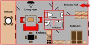 Wenceslas Square apartment Prague 1 Floor plan