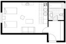 Comfortable studio Wenceslas Square Floor plan