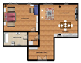 Pleasant apartment Prague 5 Floor plan