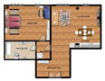 Accommodation for 5 persons Smíchov Floor plan