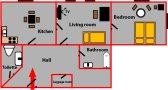 Pleasant accommodation Prague Vinohrady Floor plan