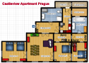 Castleview Apartment in Prague Floor plan