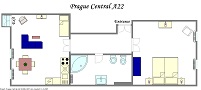 Old Town Apartments s.r.o. - Prague Central 3 (A22) 1B Floor plan