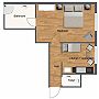 Akát apartments & pension - Apartmán s kuchyňkou Floor plan