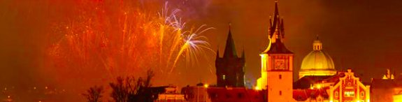 new years firework prague