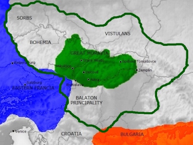 Great Moravia Map Great Moravia Map